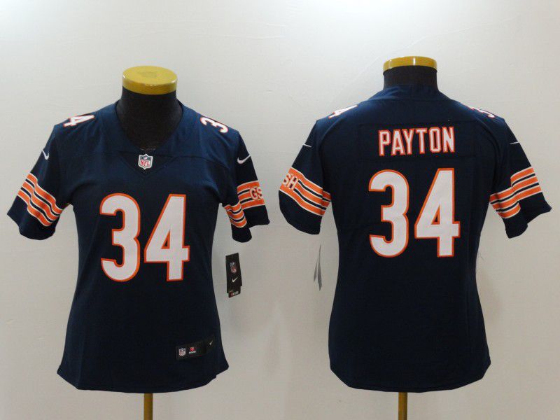 Women Chicago Bears #34 Walter Payton blue Nike Vapor Untouchable Limited NFL Jerseys->women nfl jersey->Women Jersey